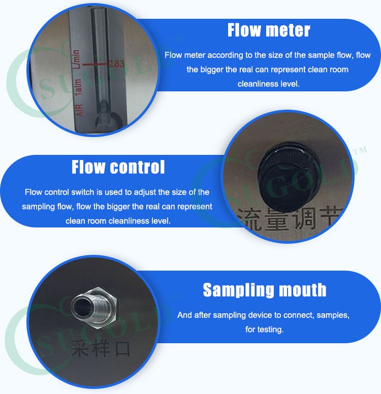 Y09-301 LCD 2.83L/min flow rate display airborne particle counter