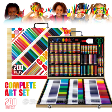 Rainbow kids travel art set