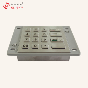 Høy kvalitet IP65 Metal Tastatur for ATM-salgsautomat Betaling Kiosk