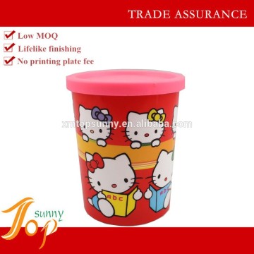 Lovely red cartoon cat drinking baby cup