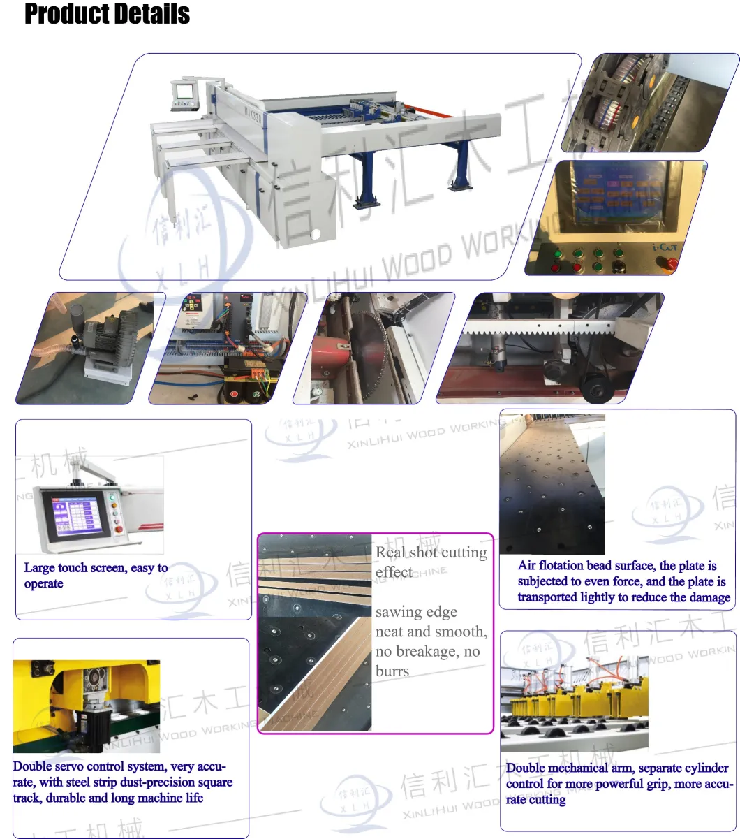 Reciprocating Panel Saw/ Computer Controlled Horizontal Panel Saw Low Energy Consumption Wood Sheet Cutting Woodworking Table Saw Computer Beam Saw Machinery