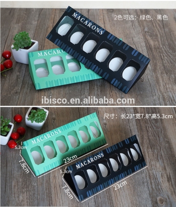 2018 New product of High quality drawer packing 6pcs macaron box sweet box