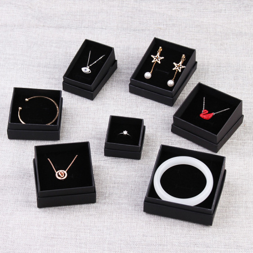 Matte Black Earring Perhiasan Kotak Pembungkusan Kotak