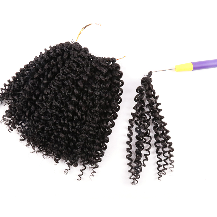 Wholesale 8 Inch Crochet Braid Hair Curly Wave Crochet Hair Extensions Synthetic Hair