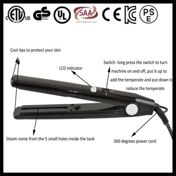 New professioal product steam hair straightener adjustable temperature steam styler hair straightener