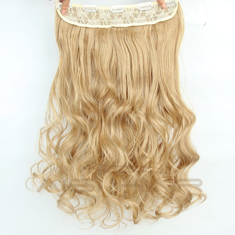 Long Wavy 5 Clips In Hair Extensions Half Full Head Heat Resistant Synthetic Hairpieces