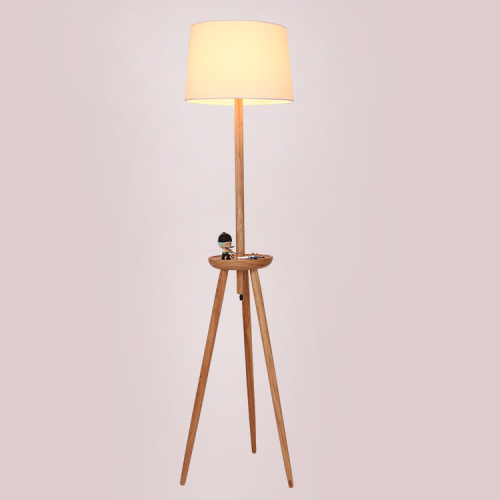 LEDER LED-Stehlampe aus Holz