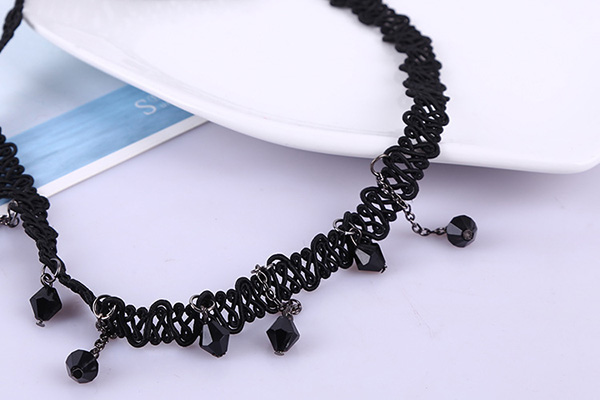 Vintage Black Victorian Choker Necklace
