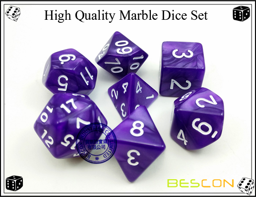 High Quality Marble Dice Set-2