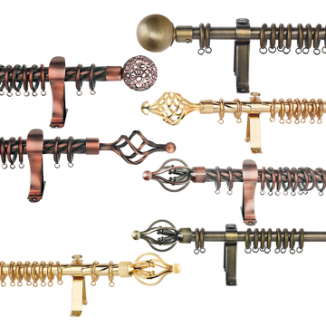 Cylinder adjustable curtain rod