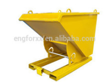 forklift self dumping bins, tipping bins