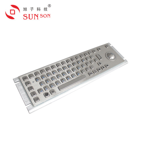 Metal keyboard for public kiosk