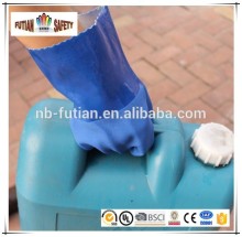 FTSAFETY protective blue PVC dipped glove acid alkali oil resistance gloves