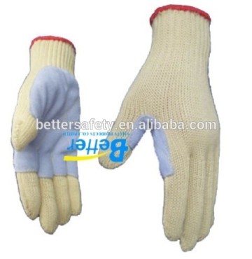 Leather Palm aramid fibre cut resistant gloves cut 5