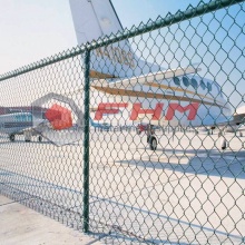 Recinto di collegamento a catena rivestito in PVC per recinzione aeroportuale