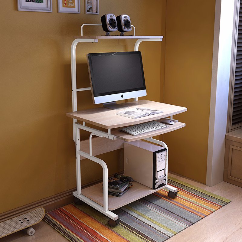 学生のための家の家具移動式木製コンピュータ机