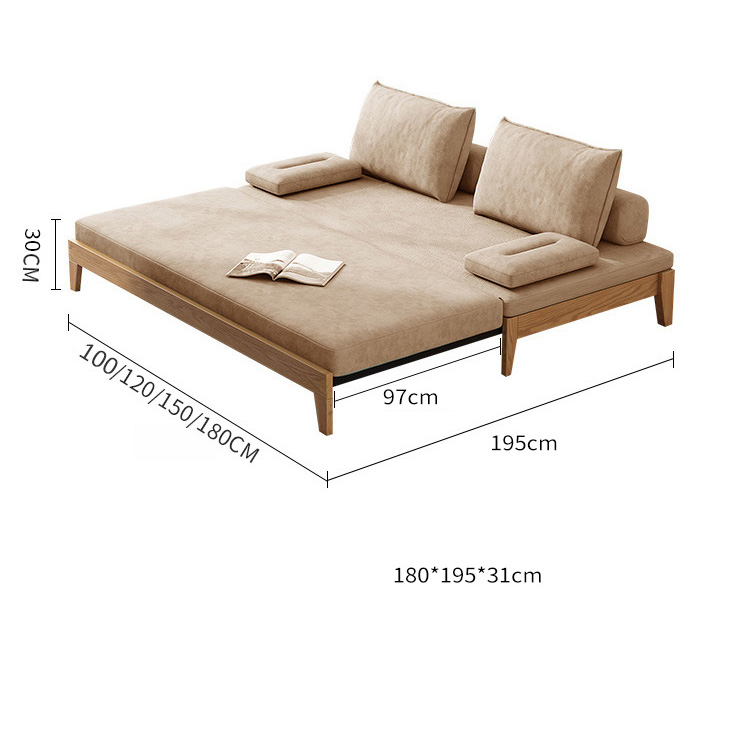 Multi-function Corner Fabric Single Ottoman Simplicity Multi-functional Folding Sofa Bed