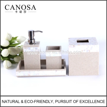 River Shell Inlay Sandstone Bathroom Vanity Set For Hotel Bathroom And Guestroom China Manufacturer