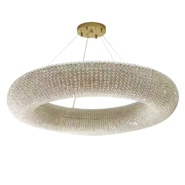 Modern Hotel Lobby Wedding Decor: Flush-Mounted Handcrafted Crystal Pineapple Bead Chandeliers