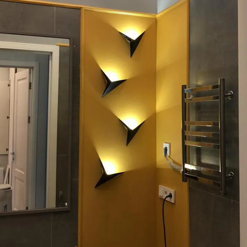 Stylish Modern Triangle LED Wall Lamps for Home and Cafe