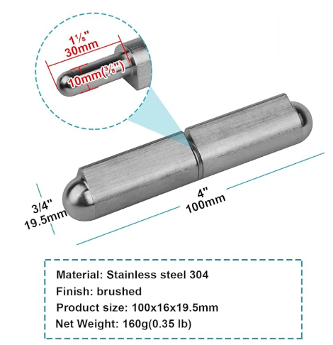 hegesztőpánt jellemzője welding hinge feature