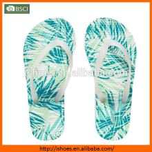 2015 new design nice printing beach PE sole beach slipper for kid