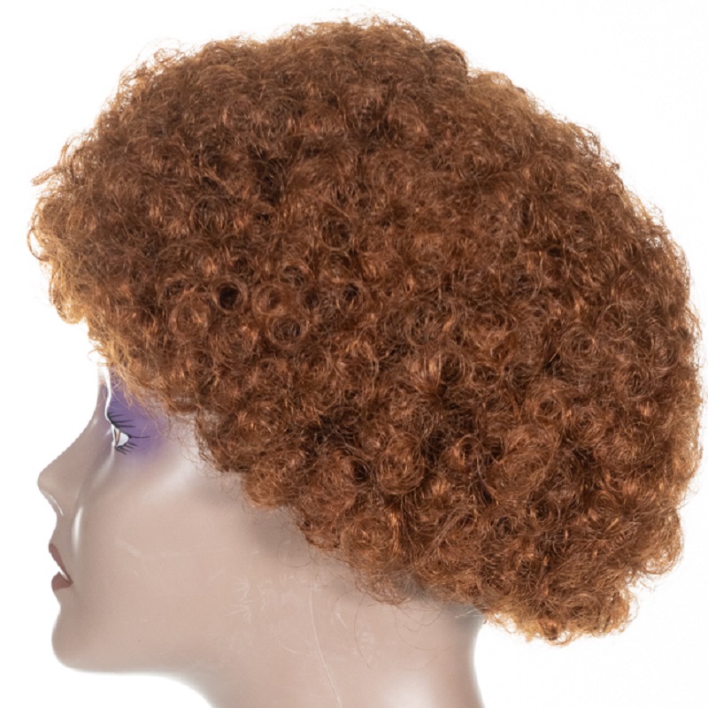 Cheap Wholesale 100% Real Human Hair  Deep Curly  Afro-B Machine Made wig