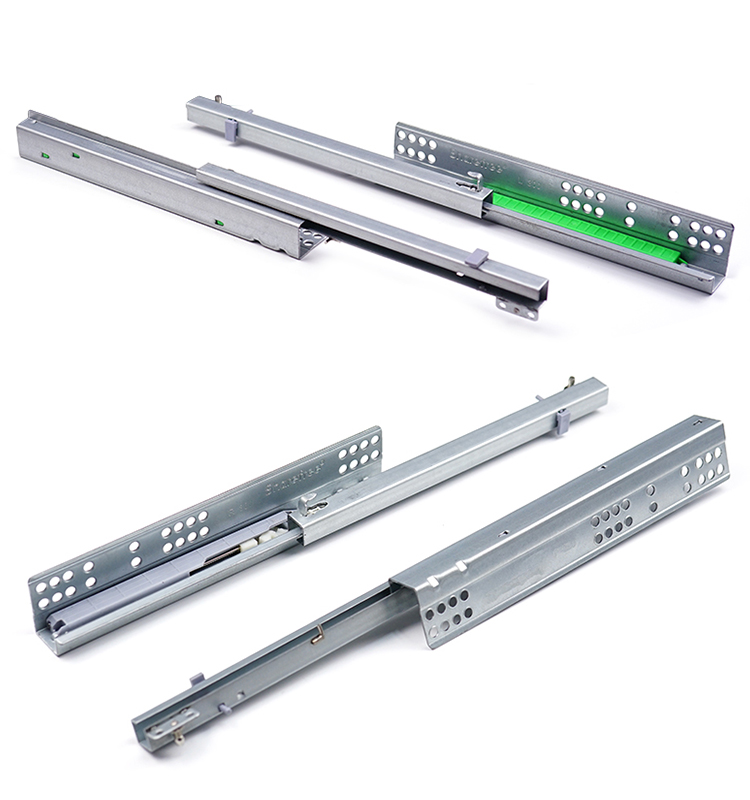 Made in Dongguan, 3 fold kitchen cabinet cold-rolled steel groove ball bearing drawer slide