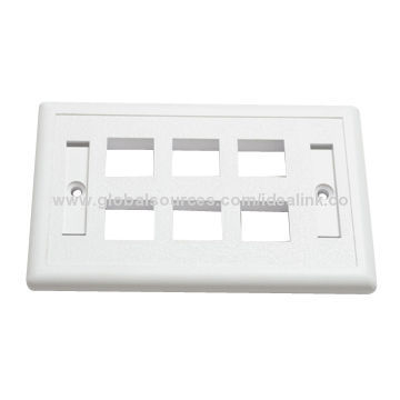 Faceplate with 1/2/3/4/6 Ports, Fits for RJ45 Connector Network Cable, US Style, RectangleNew