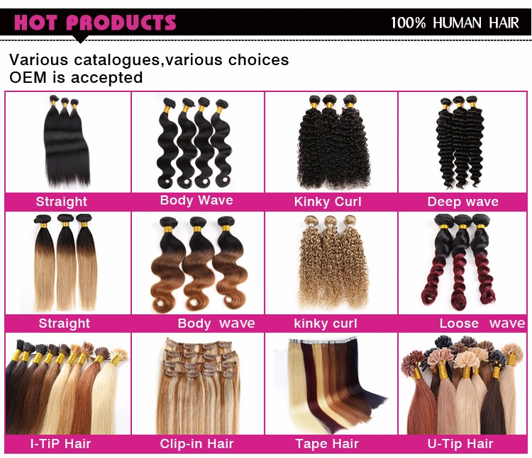 Human Hair Extension Full Cuticlle Natural Hair salt and pepper human hair extensions