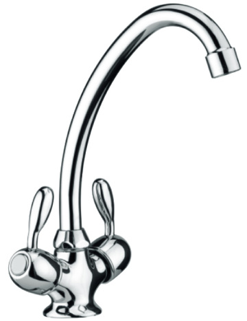 Double Lever Kitchen Faucet Spout