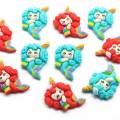 Fancy Flatback Sea-Maid Shaped Blue Red Resin Cabochon Beads Charms Craft Handmade Phone Room Ornaments