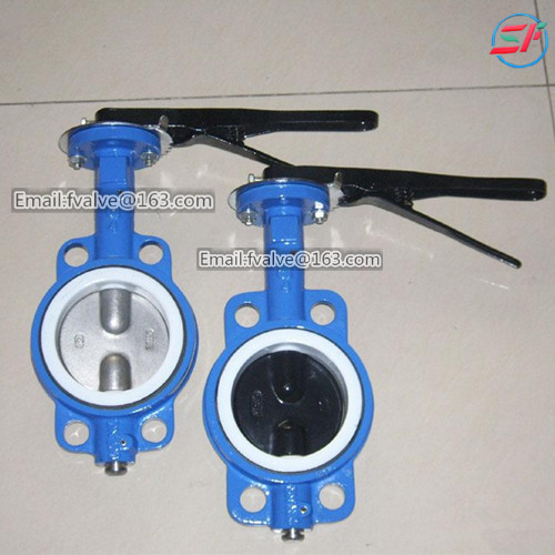 wafer type gear operated butterfly valve drawing