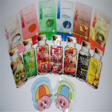 Custom laminated plastic special shape bag for mask