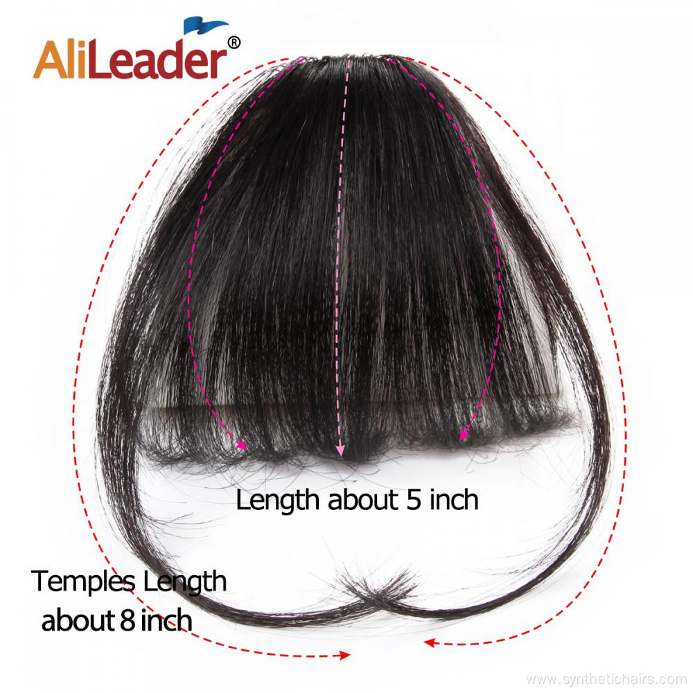 Thin Bangs with Temple Clip In Hairpiece Fringe