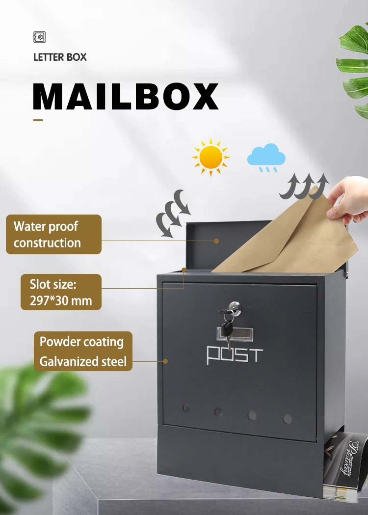 2021 Hot Factory Stainless Steel Letter Box for Houses Home Posite Mailbox/