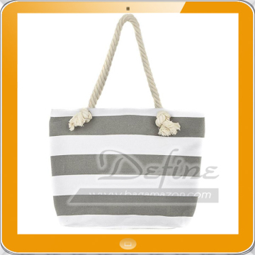 Canvas Rope Handle Beach Tote Bag