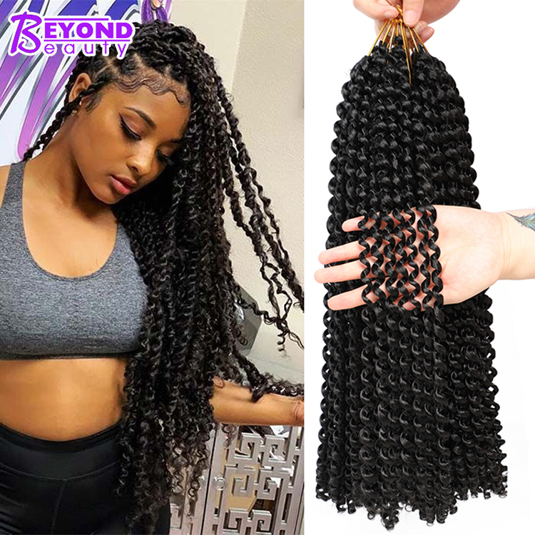 18 inch wholesale Passion Twist hair crochet braid fiber Passion spring twist hair curly spring curl hair crochet braid spring