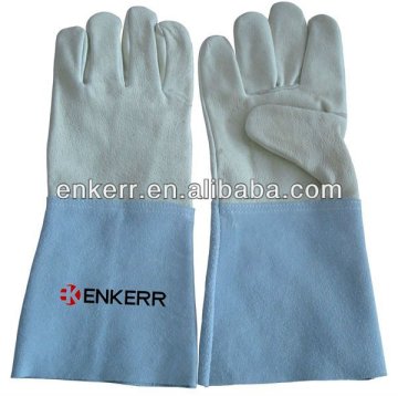 pig grain leather work glove leather welding glove,gauntlet cuff