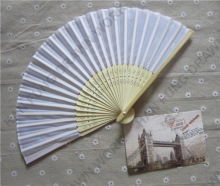 personalized silk hand fan wedding