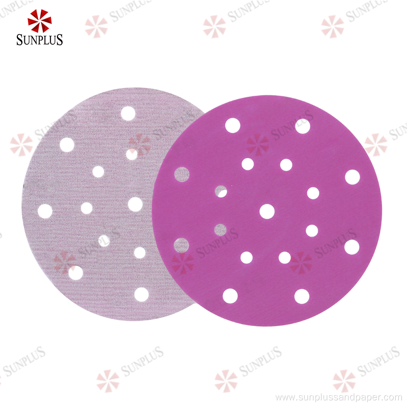 Purple Ceramic Film Sanding Disc for Auto Paint