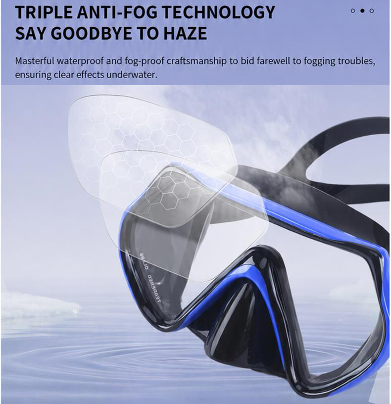 Adult Anti-Fog Diving Mask with Nose Cover ME2195-Triple Anti-Fog Technology Adult Anti-Fog Diving Mask with Nose Cover ME2195-Triple Anti-Fog Technology