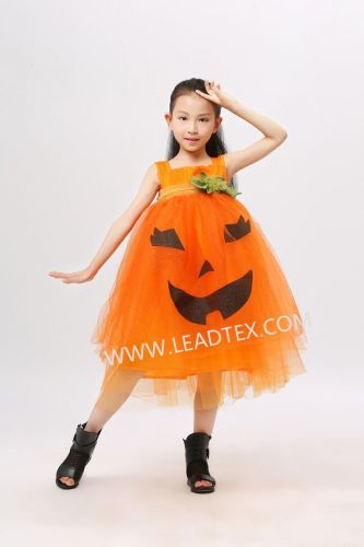 Child Halloween Costumes Robe de citrouille