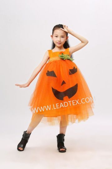 Child halloween costumes pumpkin dress