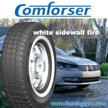 Tires with White Sidewall, White Wall Tire, Comforser Brand (185r14c/195r14c/195r15c)