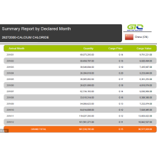 China Import Summary Report