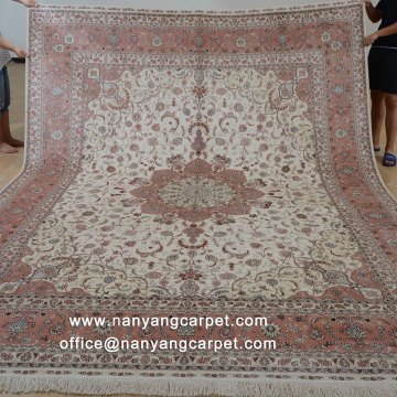9'x12' Handwoven Traditional Iranian Silk Carpet