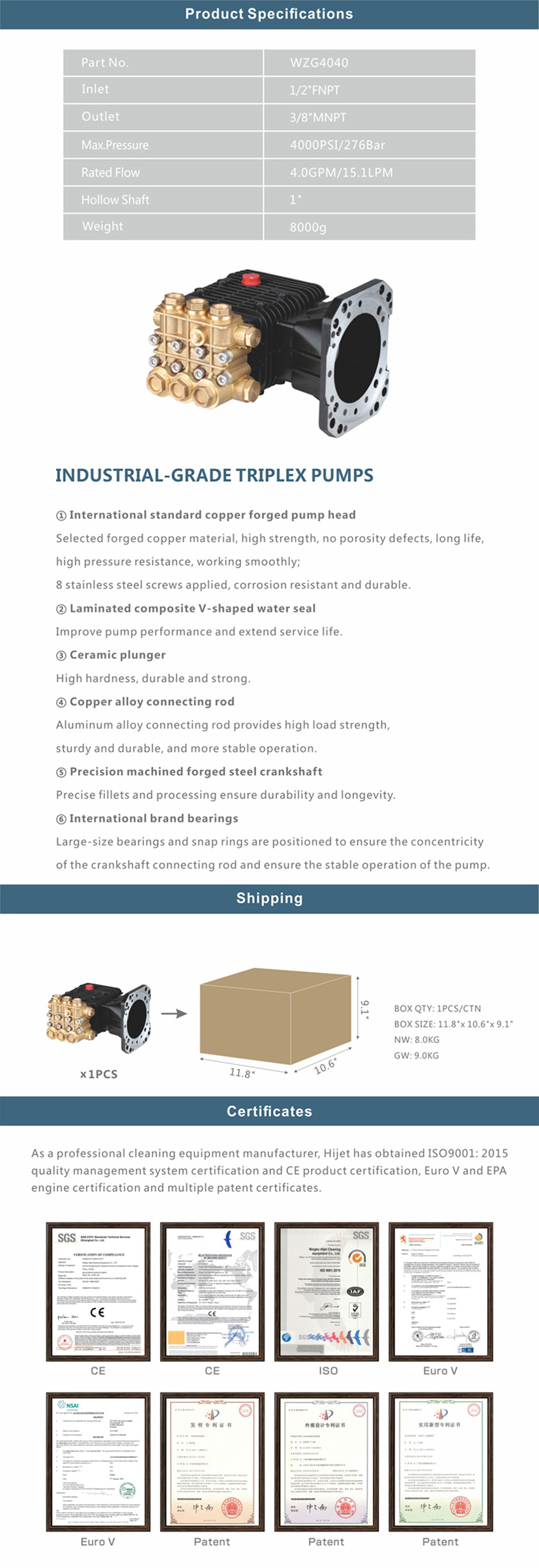 high pressure water pump