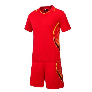 Red color soccer jersey for men training