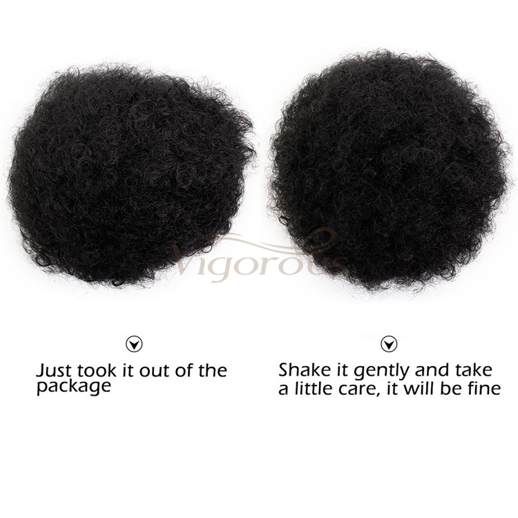 Vigorous Synthetic Afro Kinky Curly Hair Bun Short Drawstring Ponytail Bun Hairpiece For Black Women Ponytail Hair Piece